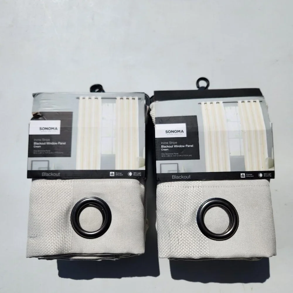 NEW Sonoma Blackout Window Curtains Panel Two Panels Grommet 50